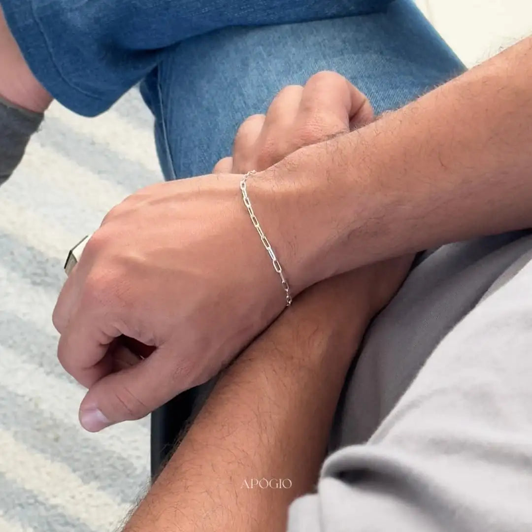 Pulseira Cadeado Alongado - 1,5 mm